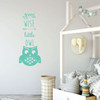 Owl Wall Decal For Kids - Grow Wise Little - Vinyl Sticker Silhouette Decoration for Children's Bedroom, Playroom or Nursery Decor