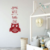 Owl Wall Decal For Kids - Grow Wise Little - Vinyl Sticker Silhouette Decoration for Children's Bedroom, Playroom or Nursery Decor