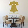 Patriotic Wall Decal - Liberty Bell Let It Ring - United States America - Vinyl Art for Home Decor, Office, or School Decoration