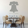 Patriotic Wall Decal - Liberty Bell Let It Ring - United States America - Vinyl Art for Home Decor, Office, or School Decoration