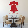 Patriotic Wall Decal - Liberty Bell Let It Ring - United States America - Vinyl Art for Home Decor, Office, or School Decoration