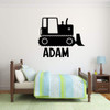 Personalized Boy Name Construction Bulldozer Bedroom Decor