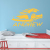 Personalized Sports Car Silhouette Vinyl Wall Decal - Bedroom, Boys Room, Playroom, Girls Room ' Pick Your Color, Name and Size