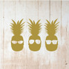 Pineapple Wall Decor - Cool PineApple With Sunglasses - Hawaiian Tropical Design - Teen Bedroom Decoration