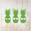 Pineapple Wall Decor - Cool PineApple With Sunglasses - Hawaiian Tropical Design - Teen Bedroom Decoration
