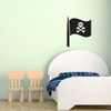 Pirate Flag Decal for Kids Skull and Crossbones Flag Vinyl Decor Wall Sticker for Boys Room, Playroom, Nursery