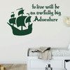 Pirate Ship Wall Decal - Awfully Big Adventure - Vinyl Decor for Boys Room, Playroom or Nursery