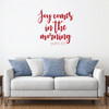 Psalm Wall Decor- Joy Comes In The Morning - Christian Vinyl Scripture And Religious Home Bathroom Decor - Church Decoration