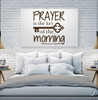 Quote Wall Decals - Prayer is the Key of the Morning - Mahatma Gandhi Quotes, Famous Quotes Wall Decals for the Home, Office, or Classroom