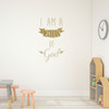 Religious Wall Decals - I Am a Child of God With Banner - Christian Home Decor for Playroom, Nursery, Children's Bedroom, Church Decoration