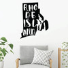 Rhode Island Wall Decal - State Silhouette Vinyl Art for Home Decor, Living Room or Family Room Decoration