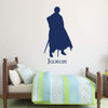 Robin Hood Warrior Hero Personalized Vinyl Wall Decals for Boys Bedroom, Playroom, Birthday Sticker Silhouette of Caped Swordsman