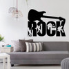 Rock Guitar Wall Decor - Guitar Players Silhouette - Music Studio Decor - Vinyl Decorations for Home, Bedroom or Playroom - Musician Gift