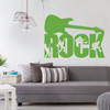 Rock Guitar Wall Decor - Guitar Players Silhouette - Music Studio Decor - Vinyl Decorations for Home, Bedroom or Playroom - Musician Gift