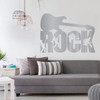 Rock Guitar Wall Decor - Guitar Players Silhouette - Music Studio Decor - Vinyl Decorations for Home, Bedroom or Playroom - Musician Gift