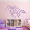 Room Wall Decor - Running Horse Art w/Customized Name Rustic Vinyl Decal Stickers for Home in Teen, Girls, Boys Bedroom, Playroom, Nursery, Dorm - Custom Sizes and Colors Fit Any Themed Living Space