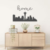 Seattle Skyline Decal Vinyl Wall Art with Home Lettering and City Silhouette for Living Room, Bedroom, Office Decor