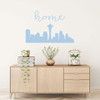 Seattle Skyline Decal Vinyl Wall Art with Home Lettering and City Silhouette for Living Room, Bedroom, Office Decor