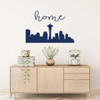 Seattle Skyline Decal Vinyl Wall Art with Home Lettering and City Silhouette for Living Room, Bedroom, Office Decor