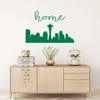 Seattle Skyline Decal Vinyl Wall Art with Home Lettering and City Silhouette for Living Room, Bedroom, Office Decor
