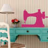 Sewing Room Decor Vinyl Wall Decal - Rustic Farmhouse Antique Sewing Machine Silhouette - Removable Decorative Wall or Window Cling for Craftroom, Living Room, or Office