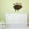 Sheep Nursery Decor | Vinyl Wall Decal for Baby Bedroom, Boy or Girl Playroom | Black, Brown, Red, Pink, Purple, Other Colors