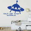 Spaceship Wall Decal - Out of This World - Boys Bedroom Decoration, Playroom or Children Room Decor