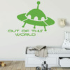 Spaceship Wall Decal - Out of This World - Boys Bedroom Decoration, Playroom or Children Room Decor
