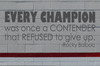 Sports Quotes Wall Decals - Rocky Balboa Quotation - Every CHAMPION was once a CONTENDER - Vinyl Decor for Locker Rooms, Athlete Kids Bedroom