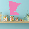 State Decals - Minnesota Vinyl Wall Decor, 32nd State, Saint Paul Minnesota, Twin Cities