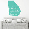State of Georgia Wall Decal - Home Sweet Home - Peach State Silhouette Vinyl Art Home Decor for Living Room, Bedroom, or Family Room