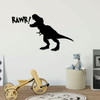 T REX Wall Decal - RAWR - Dinosaur Silhouette Vinyl Sticker Decor for Boys Room or Playroom Decoration