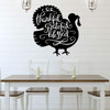 Thanksgiving Wall Decor ' 'Thankful Grateful Blessed' Turkey Silhouette Design - Vinyl Decoration For Home, Living Room, Entryway or Fireplace ' Fall, Autumn