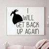 Trolls Wall Decor - I Will Get Back Up Again - Vinyl Wall Decal - Children or Teen Vinyl Decoration for Bedroom, Playroom, Classroom - Frame Not Included