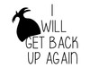Trolls Wall Decor - I Will Get Back Up Again - Vinyl Wall Decal - Children or Teen Vinyl Decoration for Bedroom, Playroom, Classroom - Frame Not Included