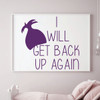Trolls Wall Decor - I Will Get Back Up Again - Vinyl Wall Decal - Children or Teen Vinyl Decoration for Bedroom, Playroom, Classroom - Frame Not Included