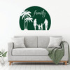 Tropical Wall Decor - Family Decal - Vinyl Sticker Art for Living Room, Bedroom, Home or Beach House Decoration