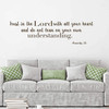Trust In The Lord Quote Wall Decal Psalms 3:5 Christian Bible Verse Home Decor