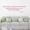 Trust In The Lord Quote Wall Decal Psalms 3:5 Christian Bible Verse Home Decor