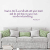Trust In The Lord Quote Wall Decal Psalms 3:5 Christian Bible Verse Home Decor