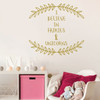 Unicorn Wall Decor - I believe in Fairies - Vinyl Decal Sticker for Girl's Bedroom Decor, Playroom or Children's Room Decoration