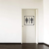 Unisex Restroom Decal - Vinyl Wall Sign for Men and Women Public Bathroom or Home Decor