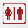 Unisex Restroom Decal - Vinyl Wall Sign for Men and Women Public Bathroom or Home Decor