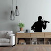 Violin Wall Decor - Vinyl Silhouette Decal - Violinist Gifts For Bedroom, Playroom or Music Room Decoration