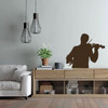 Violin Wall Decor - Vinyl Silhouette Decal - Violinist Gifts For Bedroom, Playroom or Music Room Decoration
