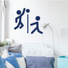 Volleyball Wall Decal - Spike Net Stick Figure - Vinyl Decor for Bedroom or Playroom - Sports Decorations