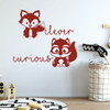 Wall Decal for Children - Clever Curious with Fox and Squirrel Design - Decoration for Bedroom, Playroom or Nursery Room