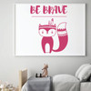 Wall Decal for Children Decor - Be Brave Tribal - Vinyl Decoration for Bedroom, Playroom or Nursery Room