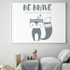 Wall Decal for Children Decor - Be Brave Tribal - Vinyl Decoration for Bedroom, Playroom or Nursery Room