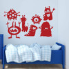 Wall Decal For Kids - Monster Collage Silhouette - Vinyl Wall Art and Decor for Children's Bedroom, Bathroom or Playroom